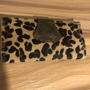 Upcycled LV Leopard Wallet
